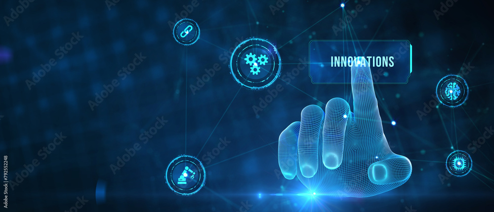 Concept of new ideas and innovation. 3d illustration Concept of new ideas and innovation. 3d illustration