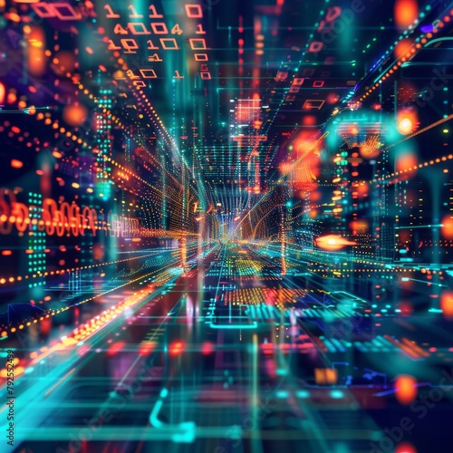 Wallpaper Mural Technology data background  Torontodigital.ca