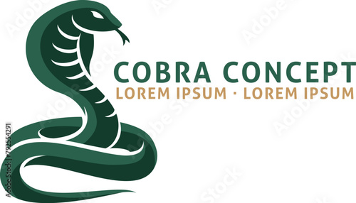 A cobra snake animal design mascot illustration icon concept
