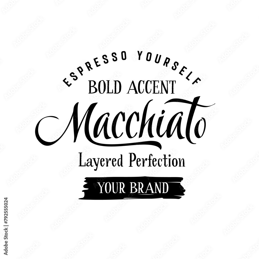 Macchiato Coffee Label Design Macchiato Coffee Label Design