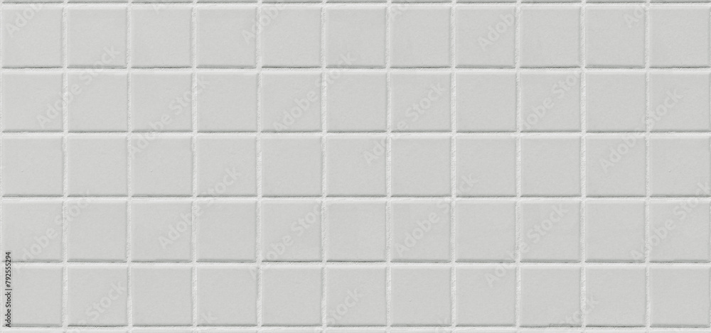 white tile flooring texture isolated on white background. 