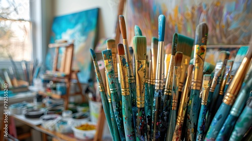 Soulful paintbrush artwork Color-changing paintbrushes