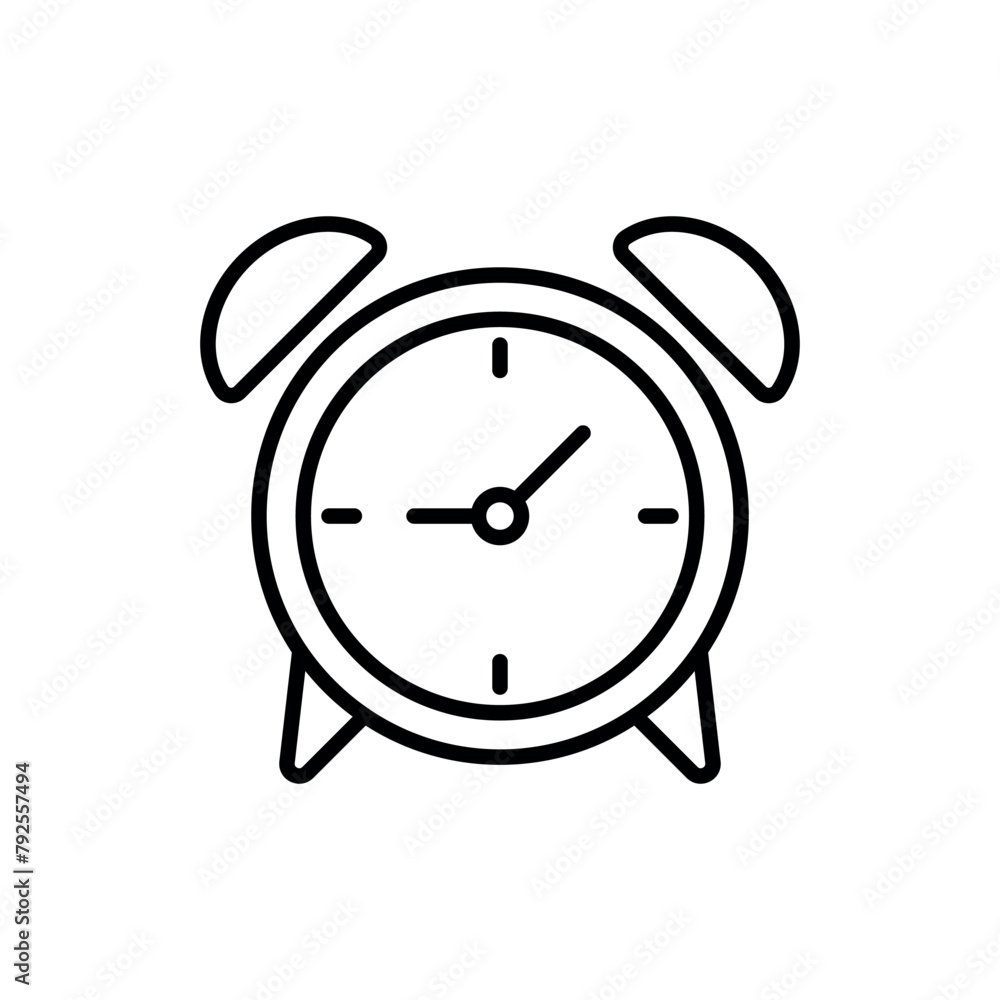 Alarm clock icon vector illustration. Clock on isolated background. Wake-up sign concept. Alarm clock icon vector illustration. Clock on isolated background. Wake-up sign concept.