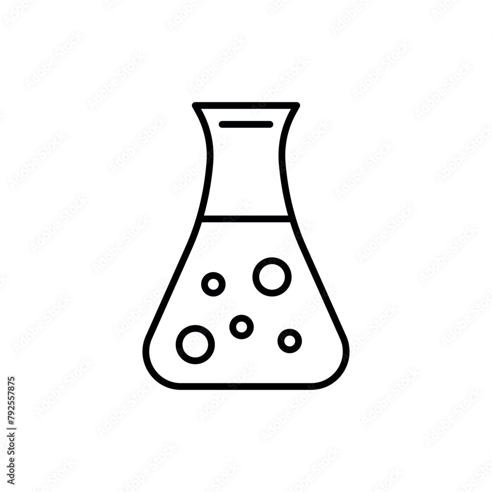 Chemistry flask icon vector illustration. Chemical bottle on isolated background. Chemical test tube sign concept. Chemistry flask icon vector illustration. Chemical bottle on isolated background. Chemical test tube sign concept.