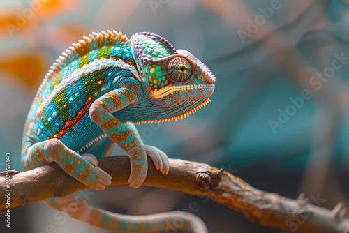 Chameleons are special animals that can change color, natural beauty