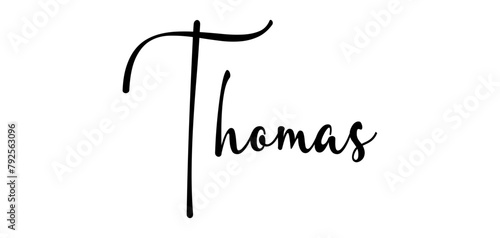 Thomas - black color - name written - ideal for websites, presentations, greetings, banners, cards, t-shirt, sweatshirt, prints, cricut, silhouette, sublimation, tag