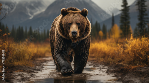 brown bear in the forest © qaiser