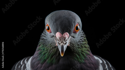 close up of a black crowned pigeon