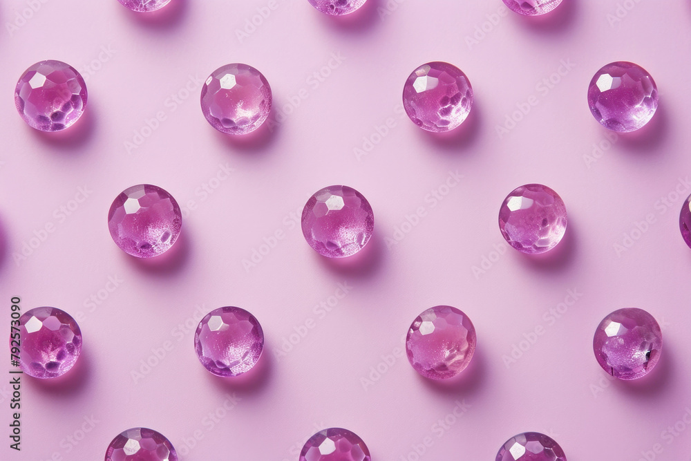 Beautiful Pink Gemstones on a Soft Pink Background for Jewelry and Fashion Design Inspiration