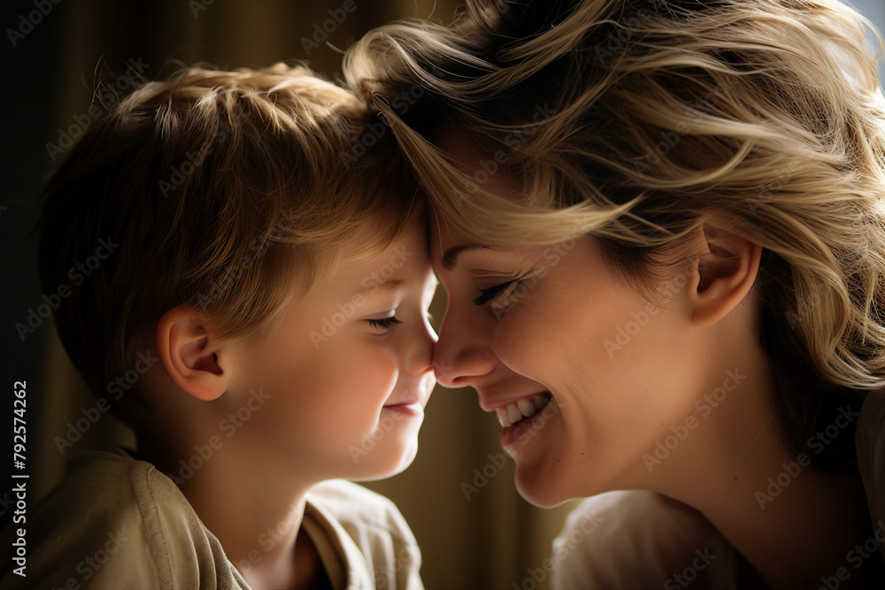 Lovable little child with his her mom dad happy family mother father day celebration Generative AI Lovable little child with his her mom dad happy family mother father day celebration Generative AI