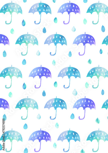 水彩傘のパターン