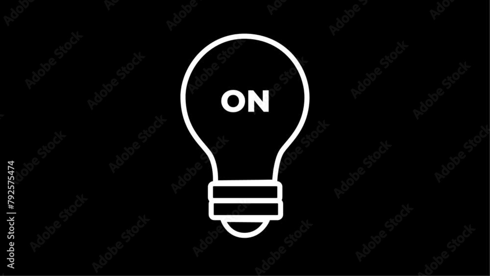 Animation Idea Icon Lightbulb monochrome suitable for Business Content Animation Idea Icon Lightbulb monochrome suitable for Business Content