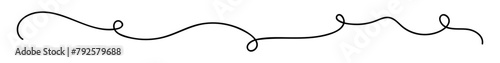 Squiggly, loopy doodle line decoration vector illustration