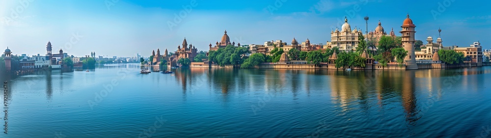 Fototapeta premium reflection of trees in water