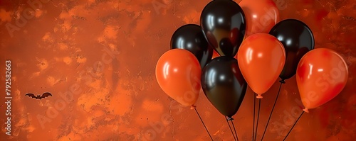 Festive orange and black balloons © Ahmad