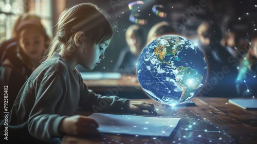 Future of Education Envision the future of education with advances in digital learning, personalized learning experiences, and lifelong learning opportunities Consider how technology will reshape trad photo