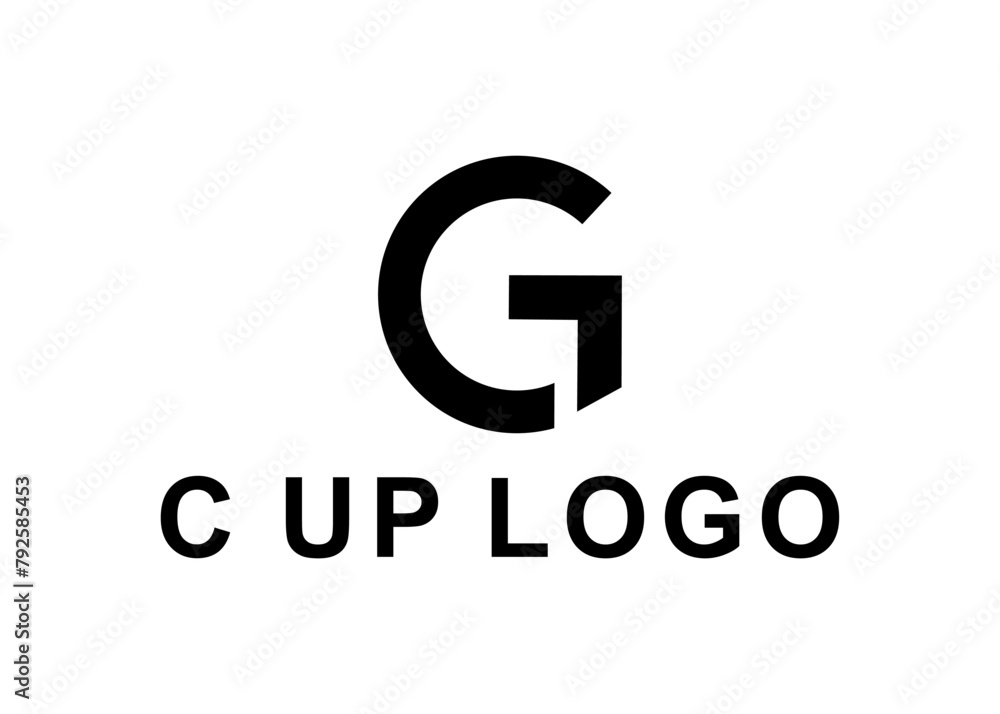 letter c up logo, design, Vector, illustration, creative icon, template letter c up logo, design, Vector, illustration, creative icon, template