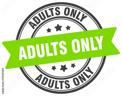 adults only stamp. adults only label on transparent background. round sign