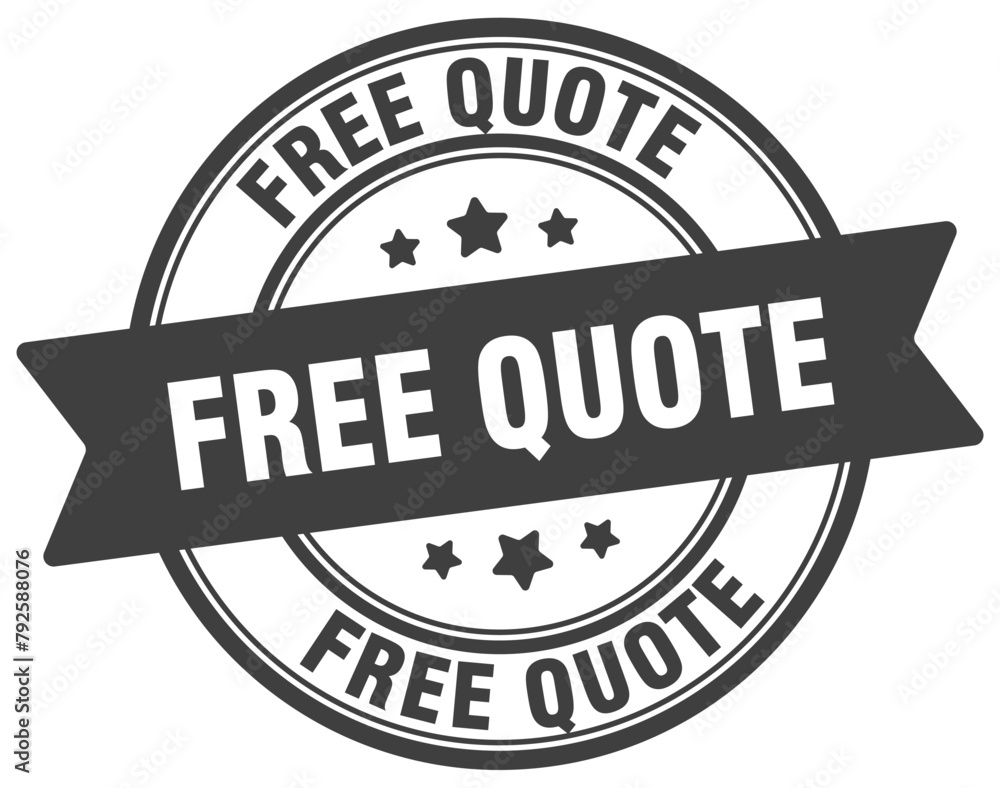 free quote stamp. free quote label on transparent background. round sign free quote stamp. free quote label on transparent background. round sign