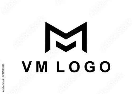 letter vm logo, design, Vector, illustration, creative icon, template