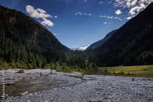 Vista of the Wildgerlostal Valley Towards Reichenspitze and Rosskarscharte photo