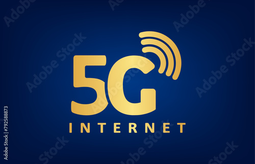 5G Internet logo. Vector design.