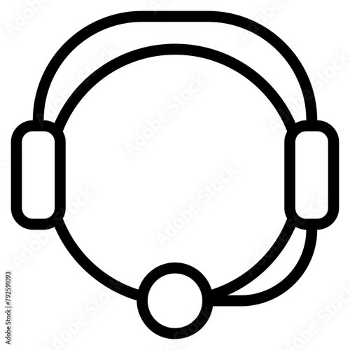 Customer service icon with outline style. Suitable for website design, logo, app and UI. Based on the size of the icon in general, so it can be reduced.