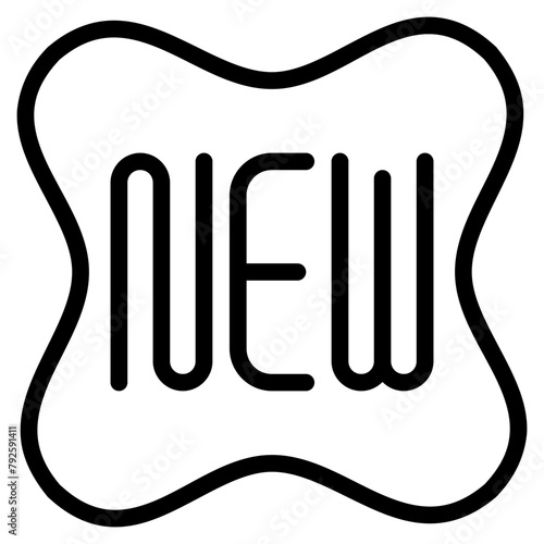 New icon with outline style. Suitable for website design, logo, app and UI. Based on the size of the icon in general, so it can be reduced.