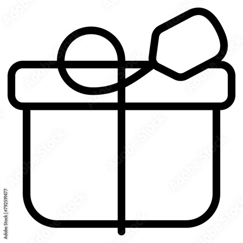 Present icon with outline style. Suitable for website design, logo, app and UI. Based on the size of the icon in general, so it can be reduced.