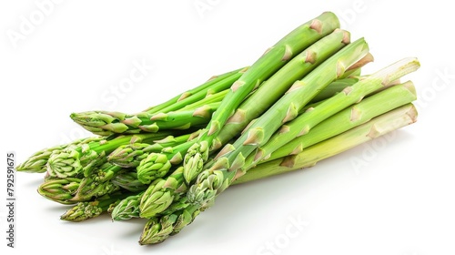 Vegetable aspargus isolated on white background. Tasty healthy full of vitamins Generative AI