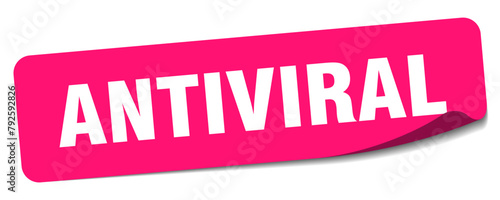 antiviral sticker. antiviral label