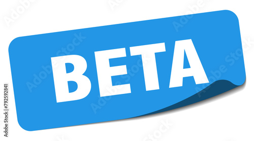 beta sticker. beta label
