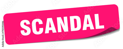 scandal sticker. scandal label