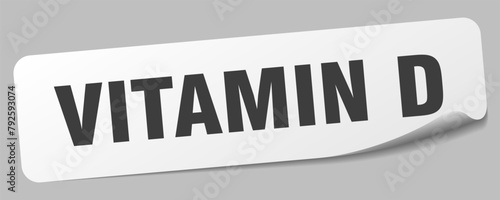vitamin d sticker. vitamin d label