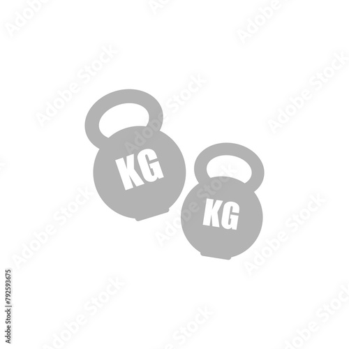 dumbbell icon on a white background, sport tool, vector illustration
