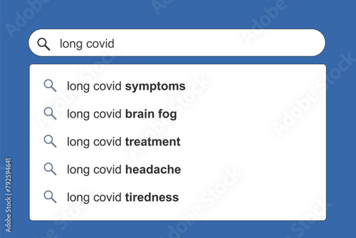 Long Covid health problems concept