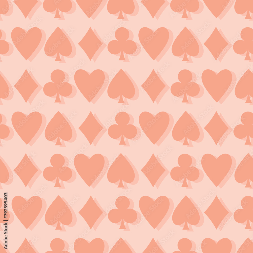 Casino light red background - seamless pattern Casino light red background - seamless pattern