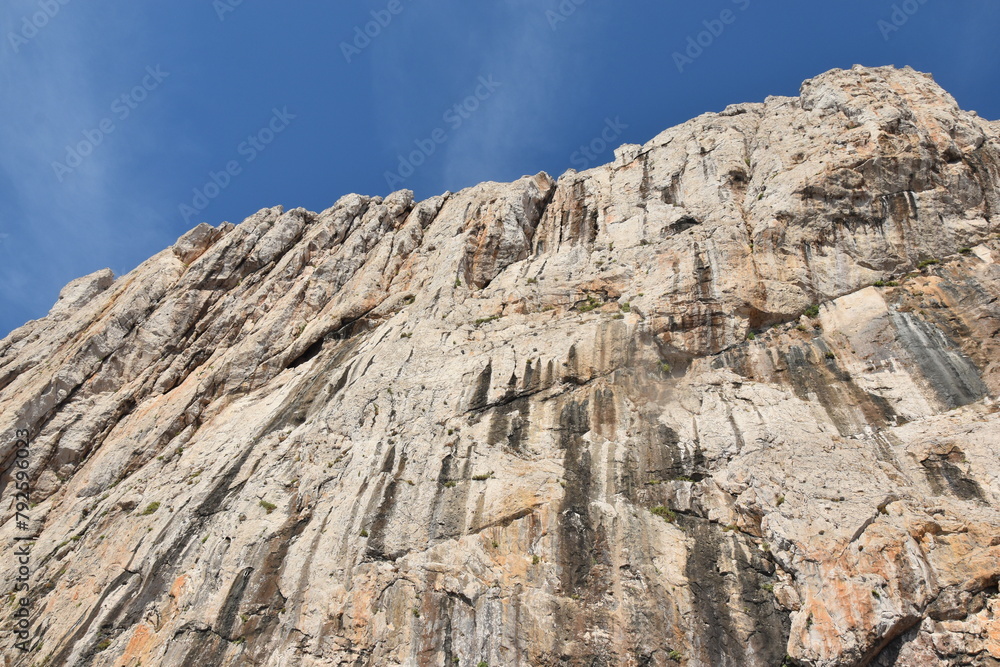 The rocky shape of the island of Tavolara, Sardinia Italy.
