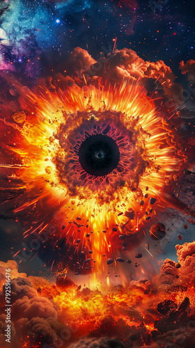 explosion background supernova