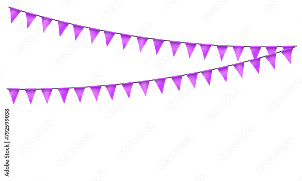 Party with flags illustration on white background Party with flags illustration on white background