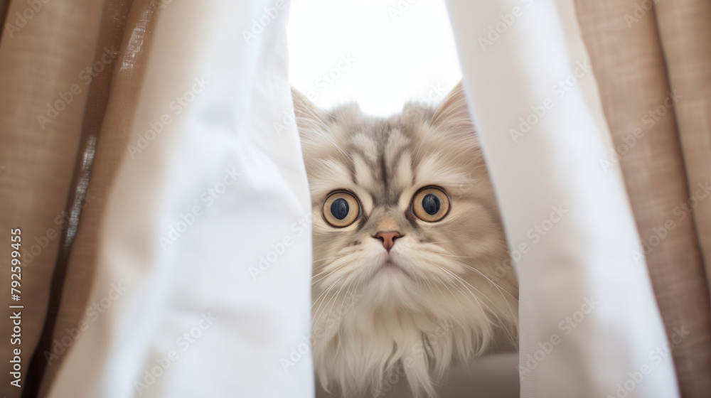 white cat in window