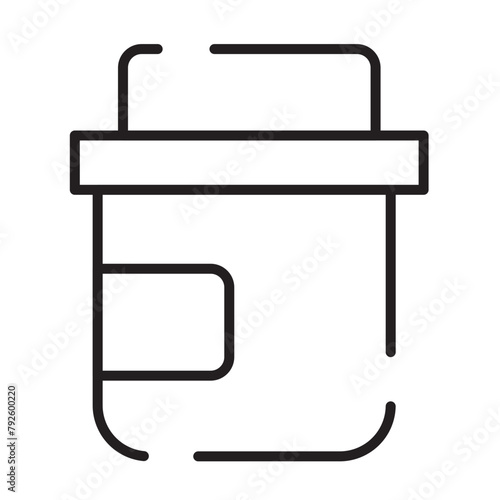 Urine Pot Science Line Icon