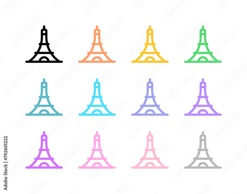 Editable tower vector icon. Landmark, monument, building, structure, architecture. Part of a big icon set family. Perfect for web and app interfaces, presentations, infographics, etc Editable tower vector icon. Landmark, monument, building, structure, architecture. Part of a big icon set family. Perfect for web and app interfaces, presentations, infographics, etc
