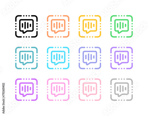 Editable speech recognition, voice scan vector icon. AI technology, artificial intelligence. Part of a big icon set family. Perfect for web and app interfaces, presentations, infographics, etc