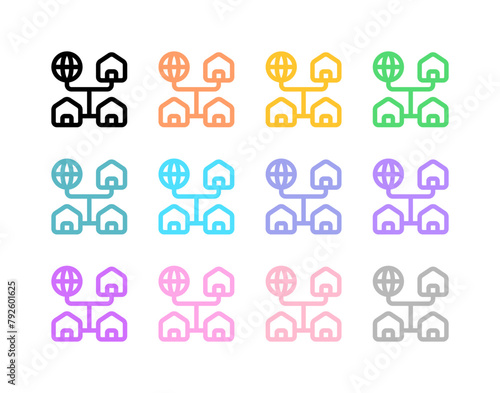 Editable local, home, network, LAN, connection vector icon. Remote work, job, profession, freelance. Part of a big icon set family. Perfect for web and app interfaces, presentations, infographics, etc