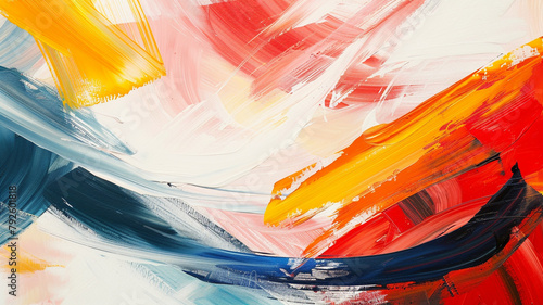 : Bold strokes of oil paint creating abstract patterns against transparency