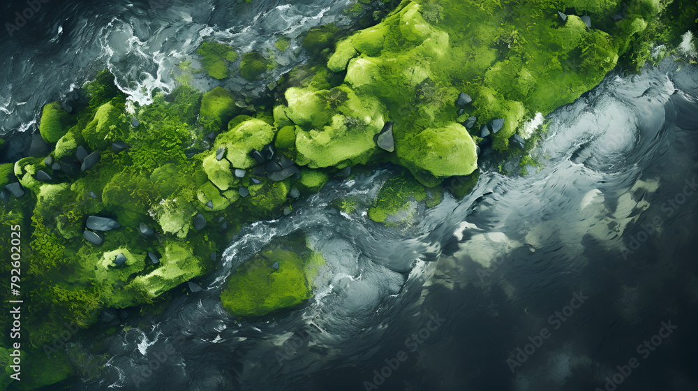 Obraz premium Beautiful moldavite crystal texture background