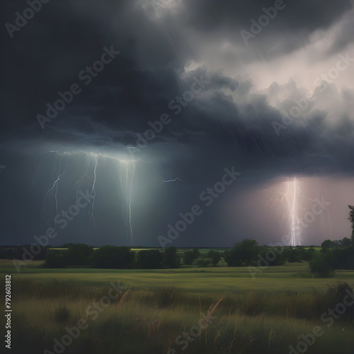 lightning in the field