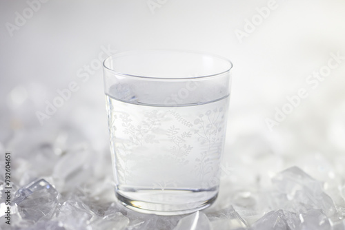 Glass with pure water isolated