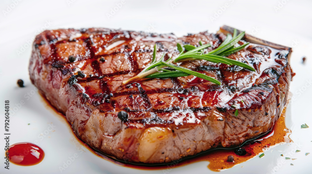 Australian beef steak grilled to medium rare, premium steak